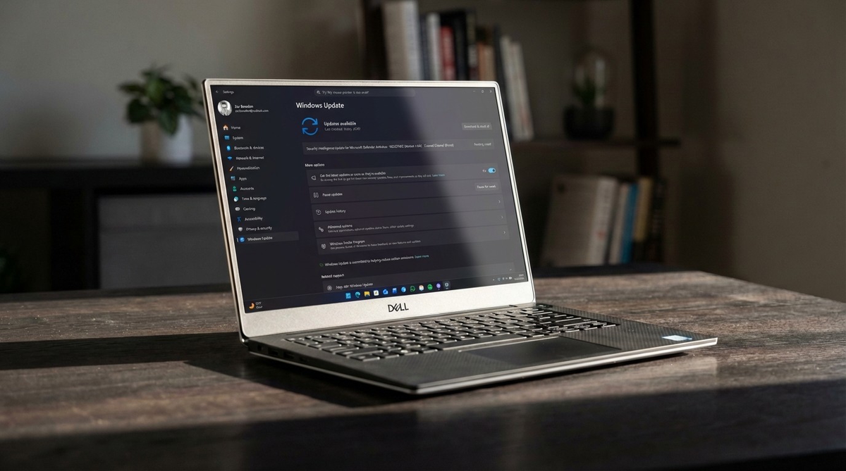 Windows Update на ноутбуке Dell XPS