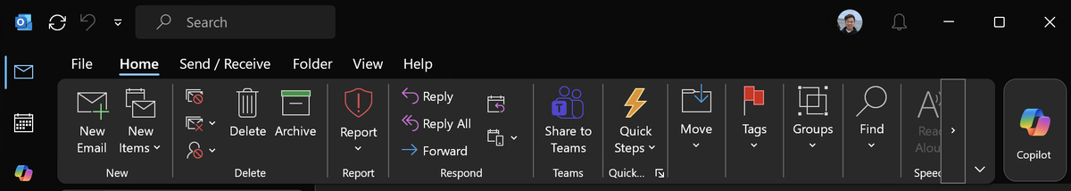 Copilot в классическом Outlook