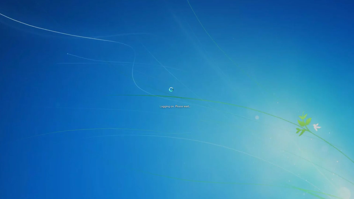 Задержка на экране входа в Windows 7.