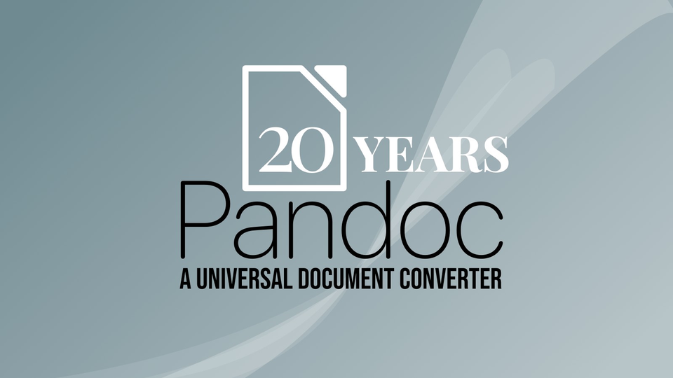 Pandoc отмечает 20-летие как универсальный конвертер документов