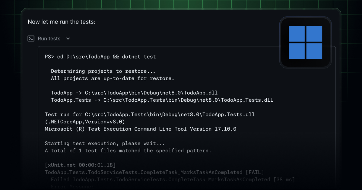 Агенты Copilot для написания кода в Windows Projects. Источник: Microsoft