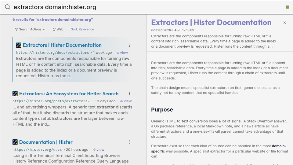 Hister ускоряет поиск по файлам с помощью индексации