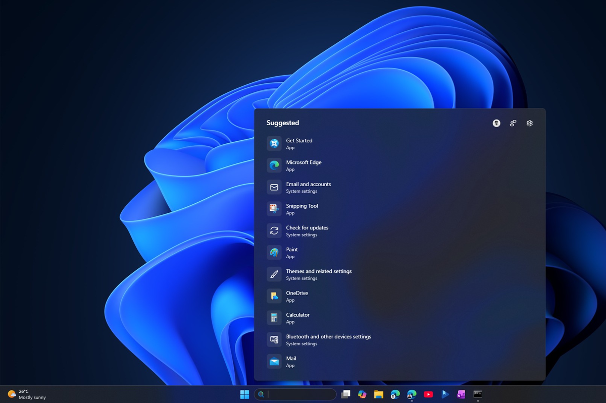 Новый поиск в Windows 11 после установки опционального обновления.