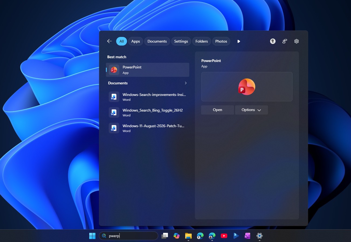 Опечатки больше не проблема в поиске Windows.