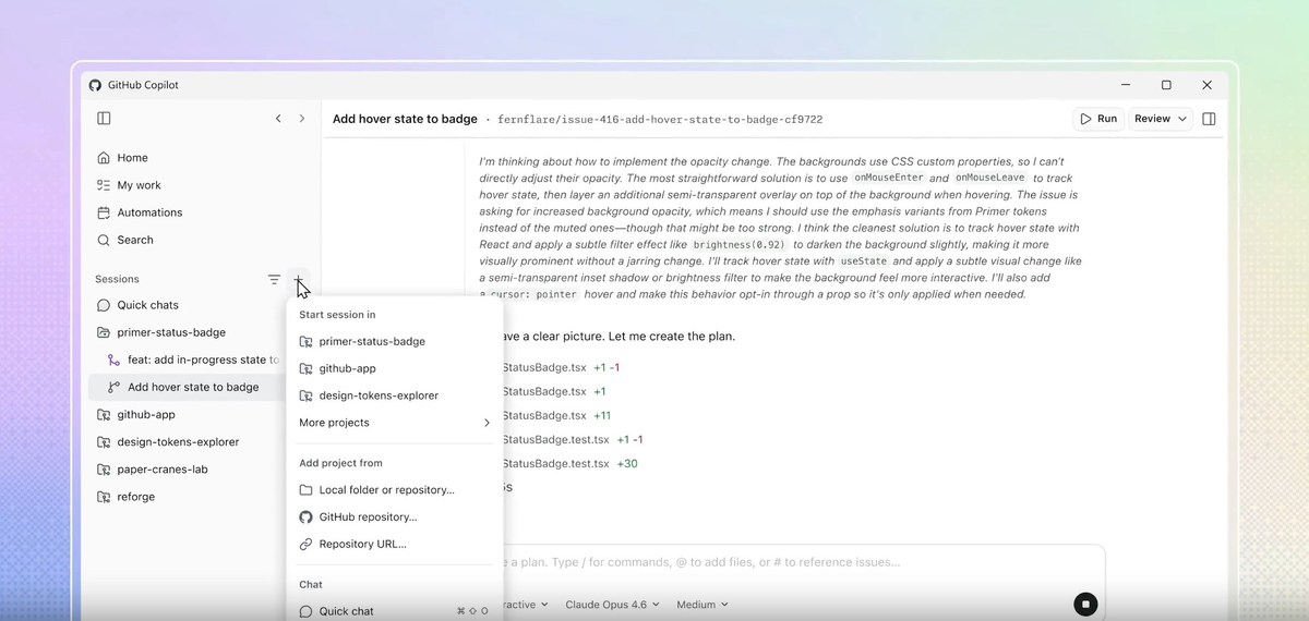 Приложение GitHub Copilot. Источник: Microsoft