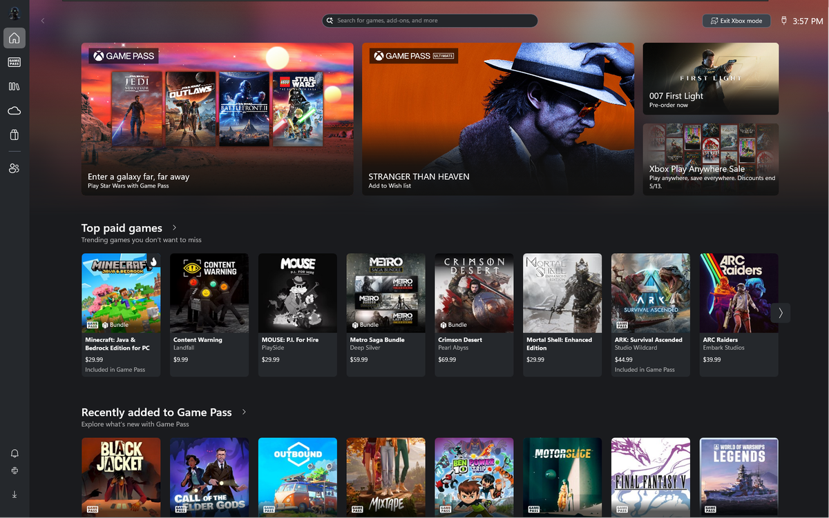Xbox Mode на ПК