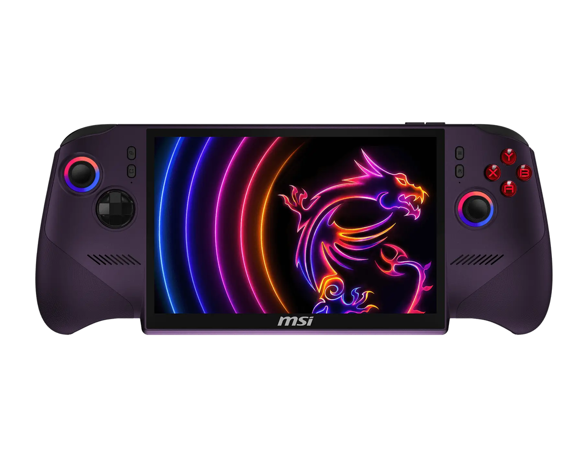 MSI Claw 8 EX AI+, вид спереди