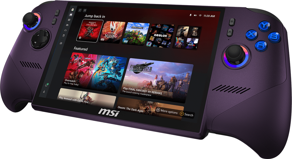 Режим Xbox в MSI Claw 8 EX AI+ (Источник: MSI)