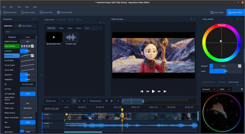 OpenShot 4.0, видеоредактор с открытым исходным кодом