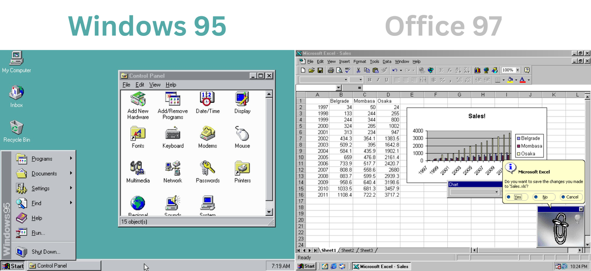 Windows 95 и Office 97