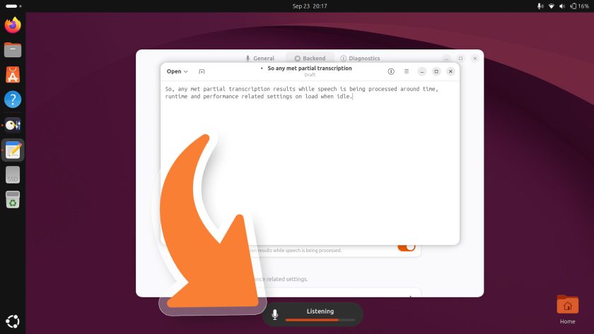 Myna в действии на Ubuntu 26.10