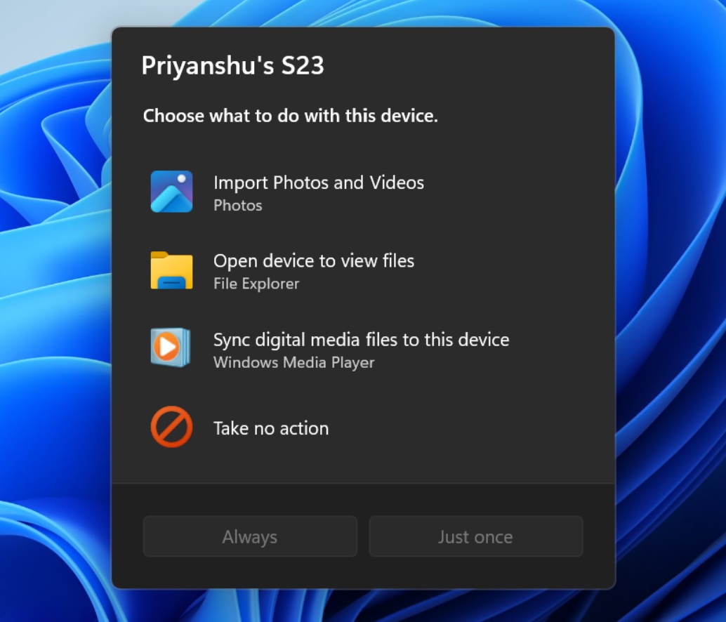 Современный AutoPlay в Windows 11