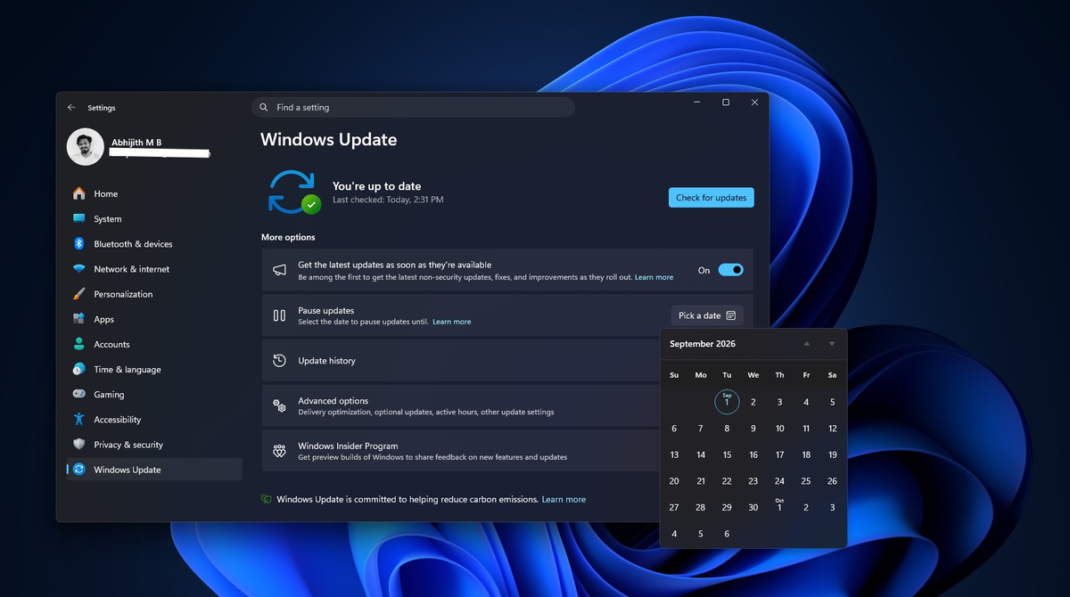 Возможность приостановить обновления в Windows 11 теперь доступна на всех компьютерах.