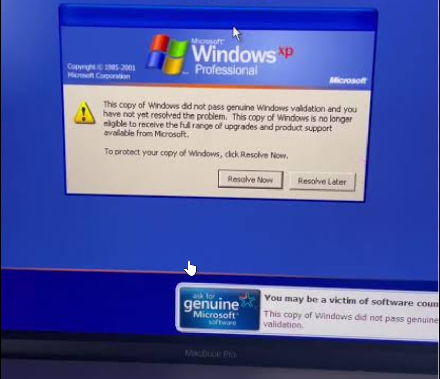 Пиратство Windows XP