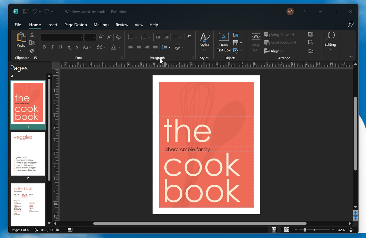 Приложение Microsoft Publisher