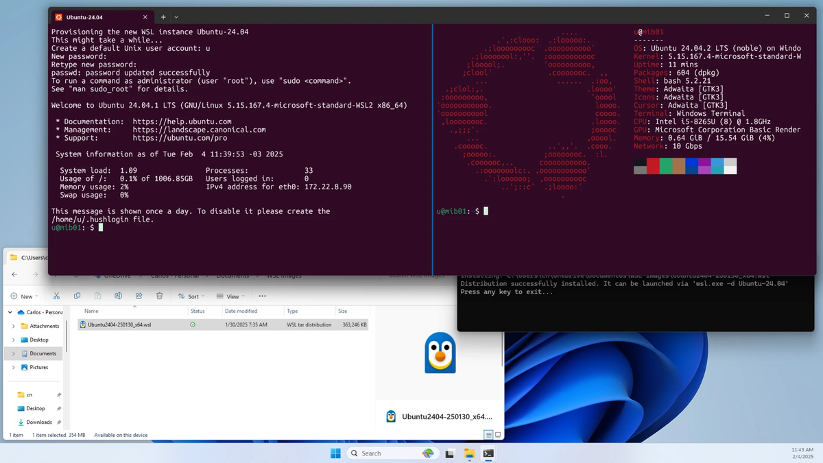 Ubuntu, запущенная через Windows Subsystem for Linux. Источник: Ubuntu