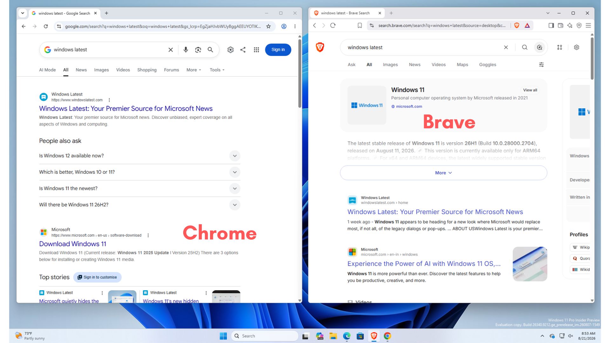 До установки нового приложения Microsoft Settings.