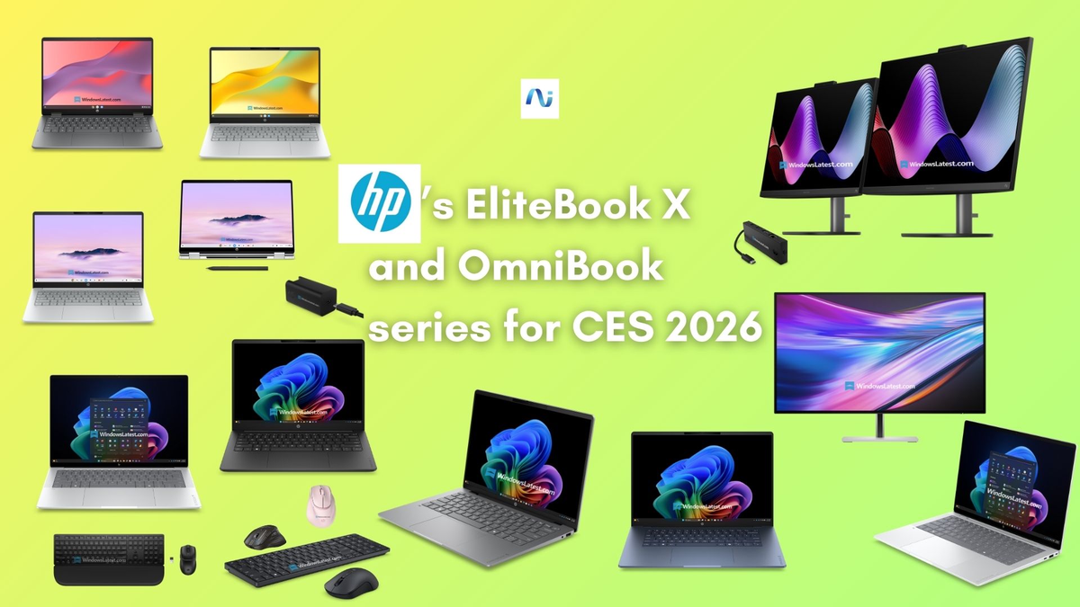 Серии HP Elitebook X и OmniBook для CES 2026 вместе с другими устройствами