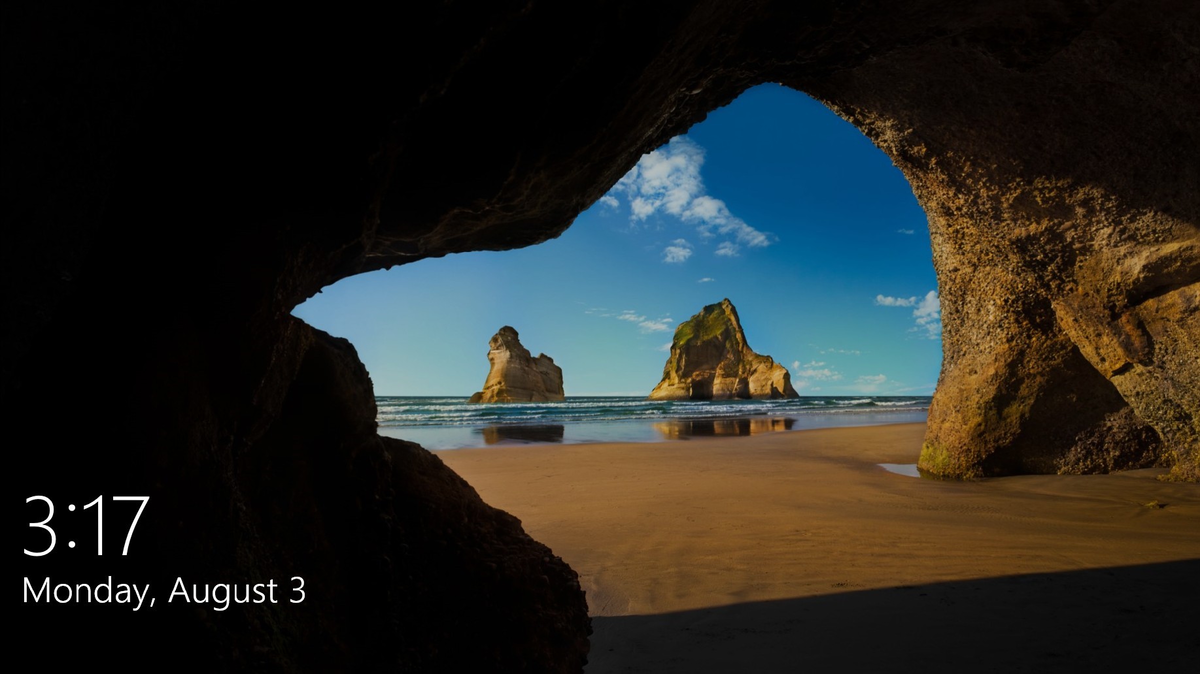 Стандартный экран блокировки Windows 10