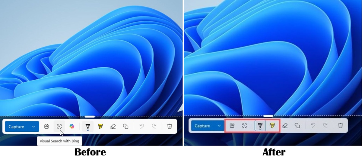 Snipping Tool до и после