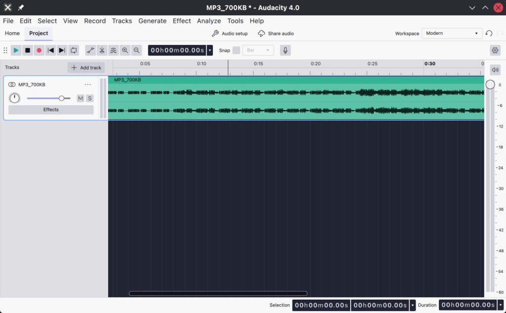 Аудиоредактор Audacity 4.0 с открытым исходным кодом