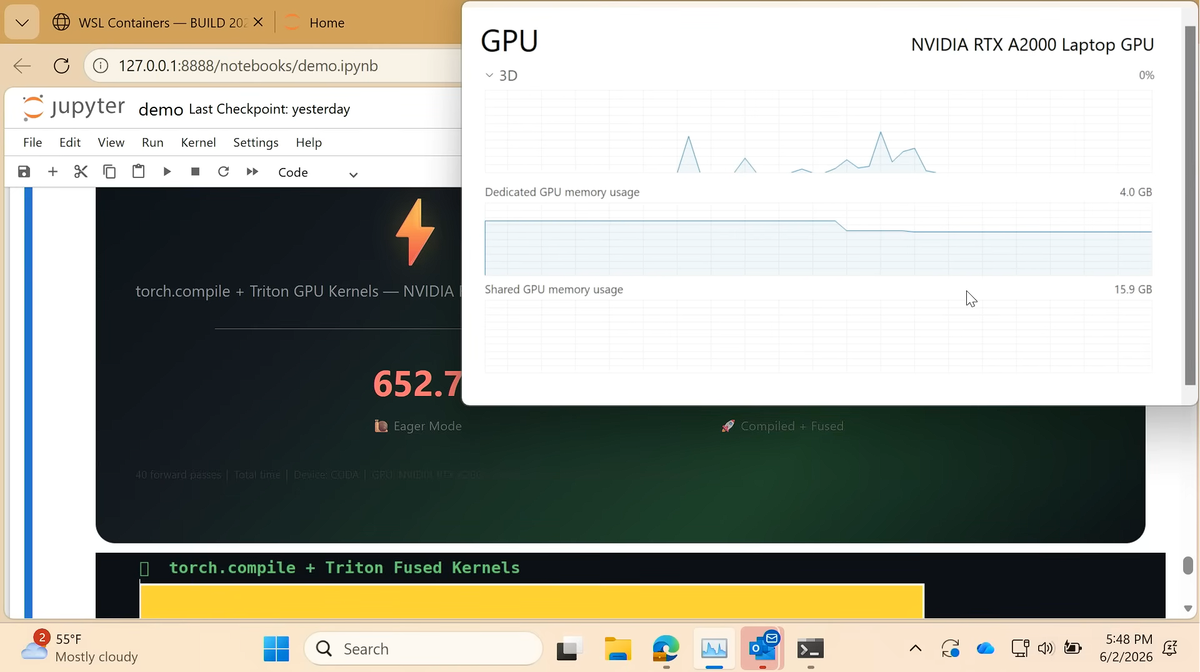 Использование GPU для WSL-контейнера