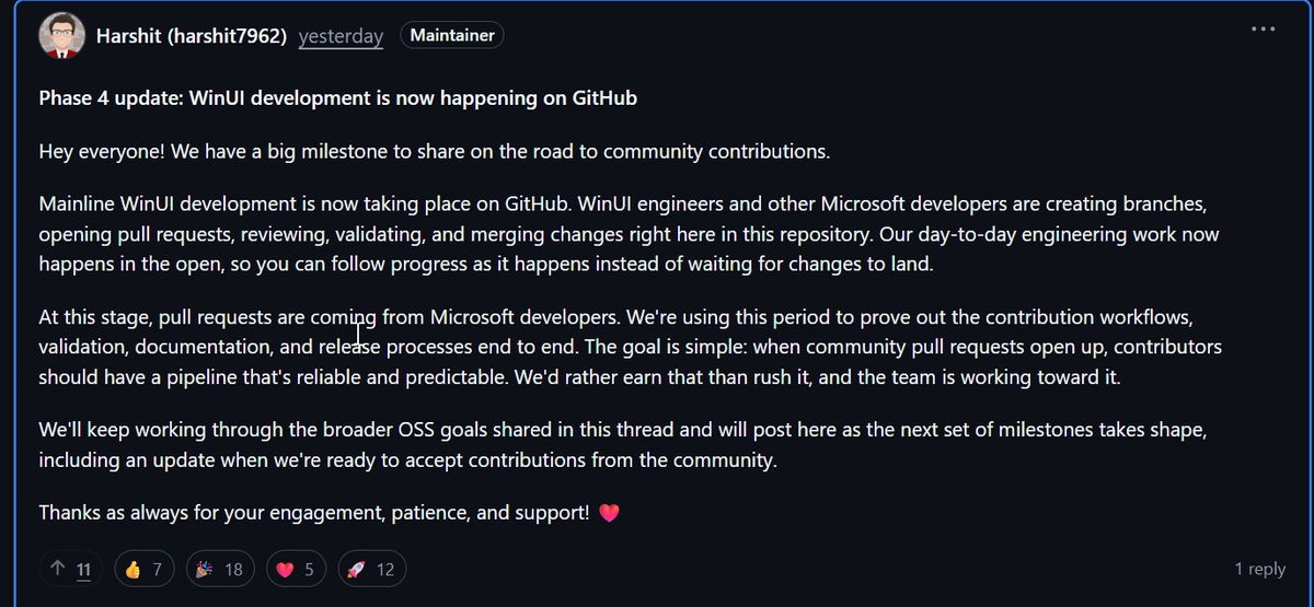 WinUI open-source