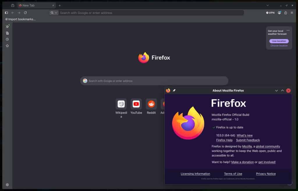 Mozilla Firefox 153