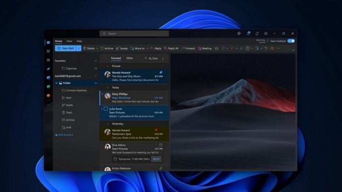 Новый Outlook для Windows с тремя функциями