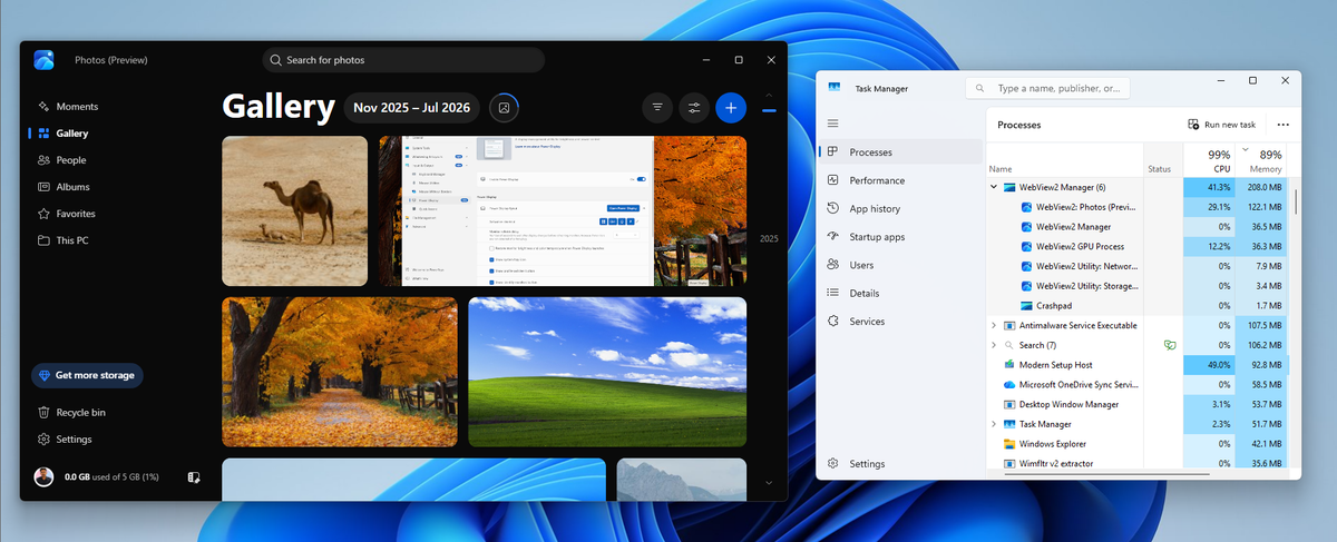 Photos (Preview) is a web app