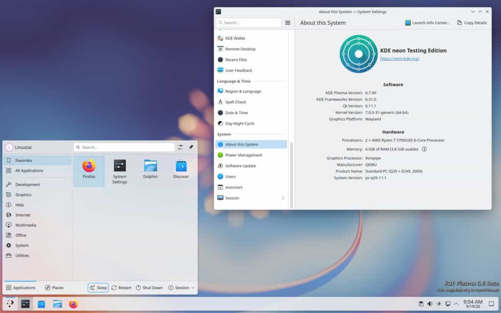 KDE Plasma 6.8 Beta