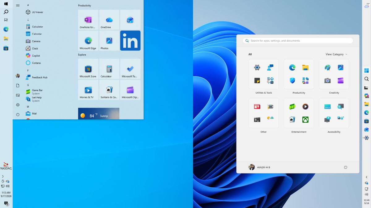 В Windows 11 наконец появились вертикальная панель задач и уменьшенное меню "Пуск", которые уже были в Windows 10