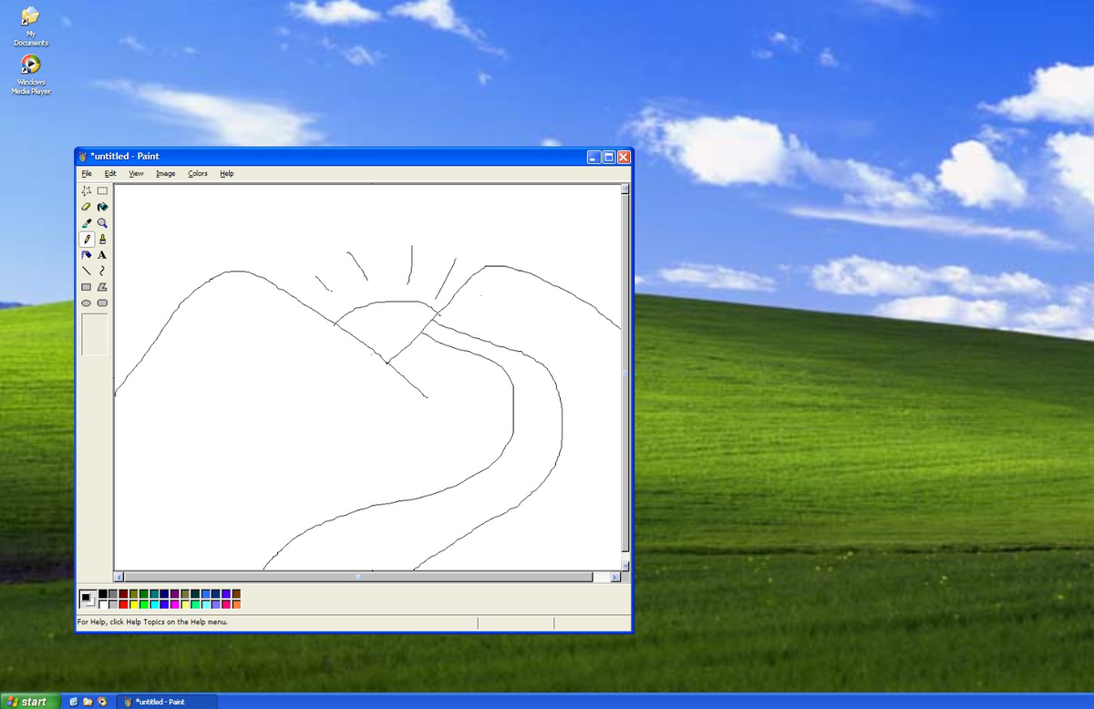 Paint в Windows XP.