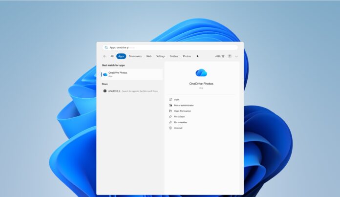 Приложение OneDrive Photos в Windows