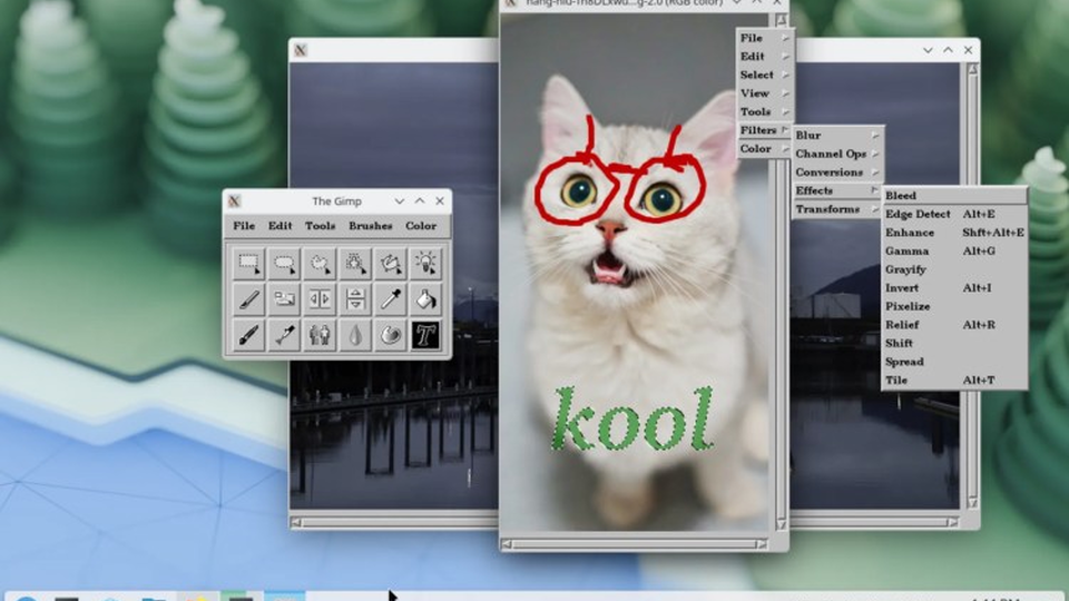 GIMP 0.54 1996 года заработал на современных Linux благодаря Flatpak