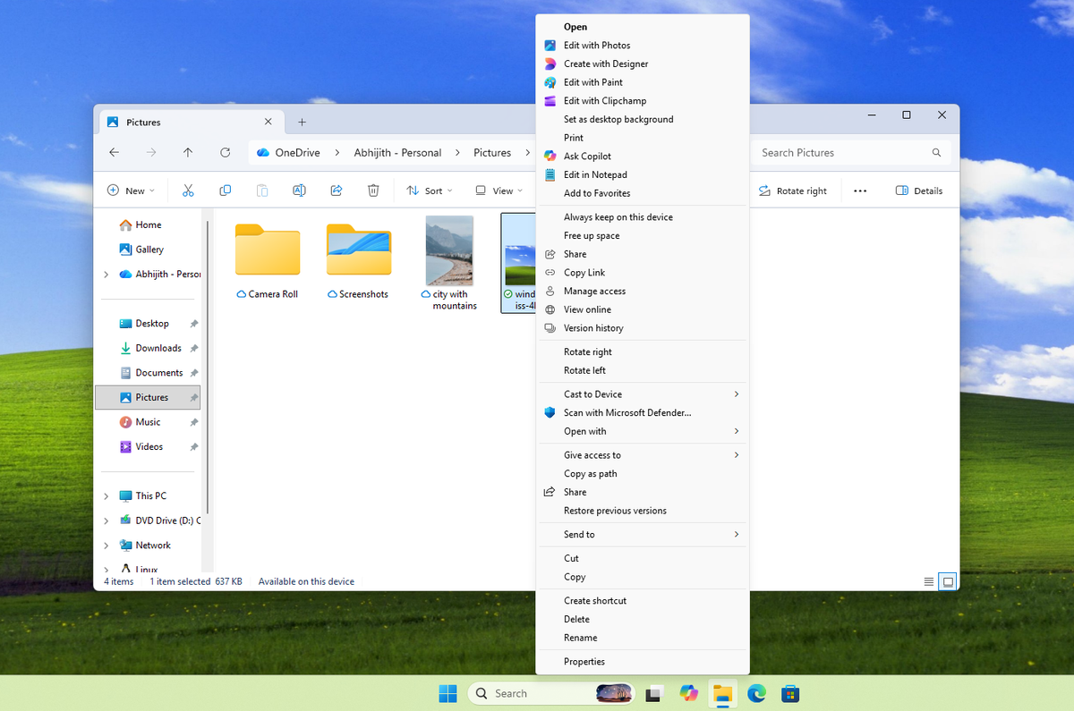 Классическое контекстное меню по-прежнему открывается в Windows 11 через пункт Show more options