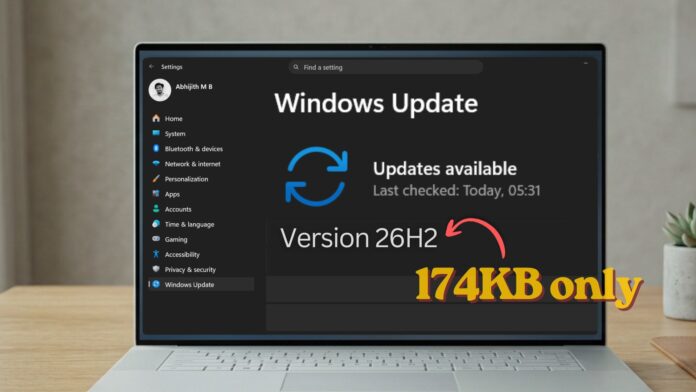 Главное обновление Windows 11 2026 года занимает всего 174 КБ