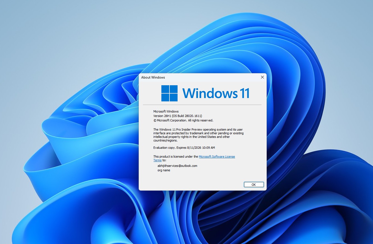 Версия Windows 11 26H1