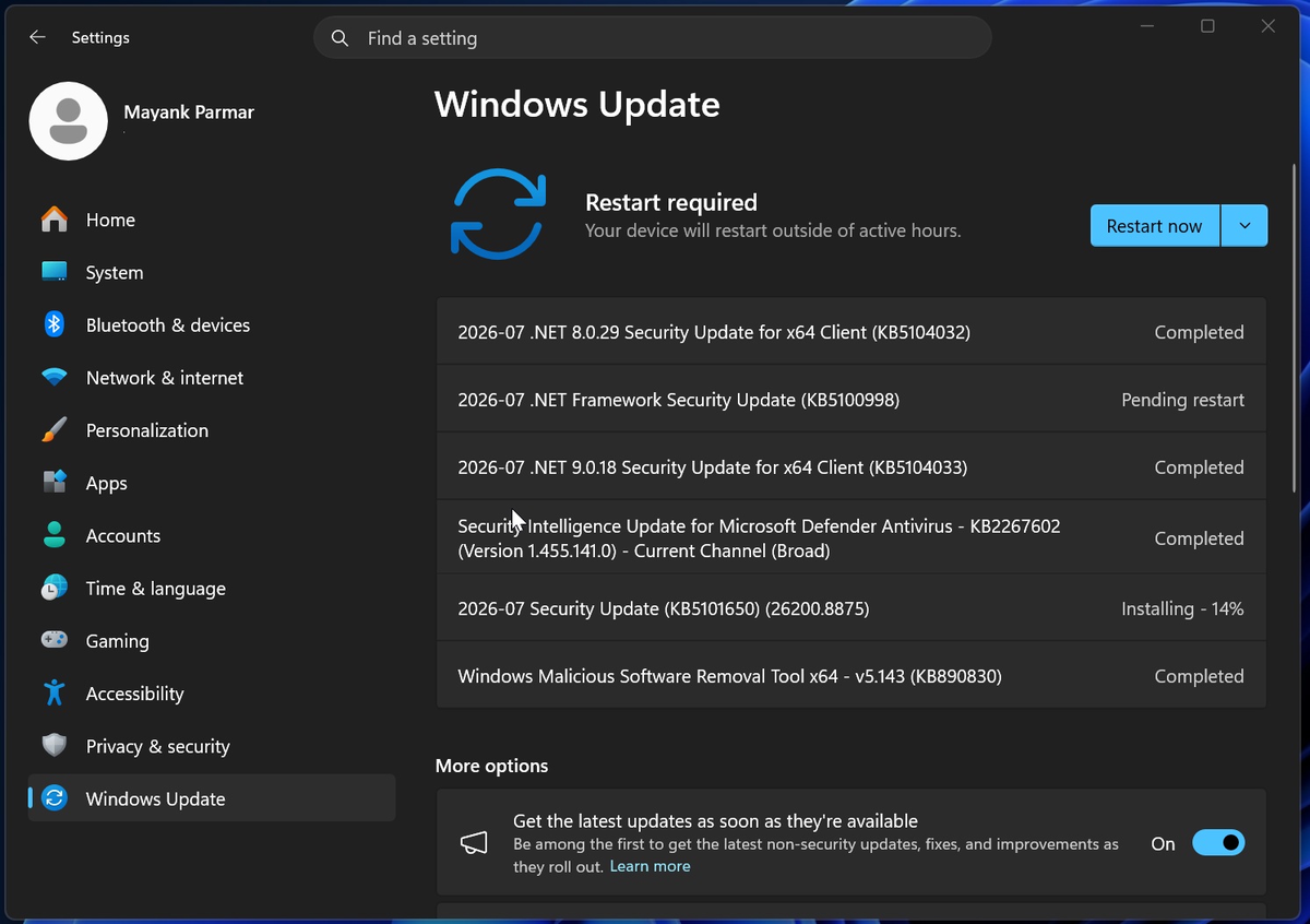 2026-07 Security Update (KB5101650) (26200.8875)