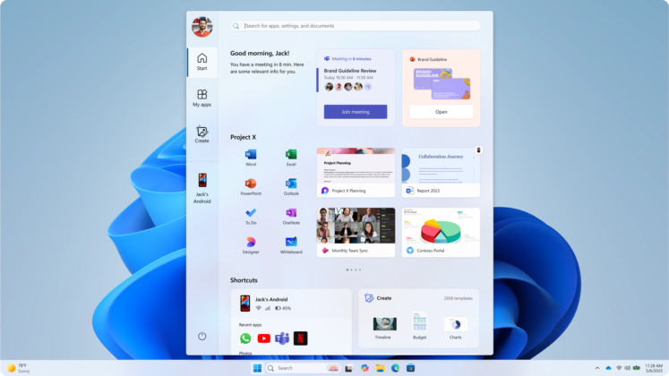 Прототип меню Пуск №3 от Microsoft