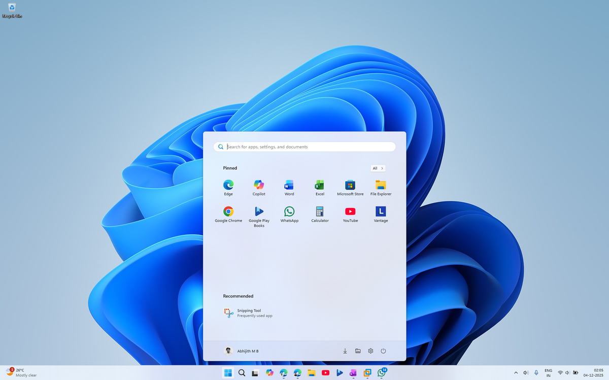 Старое меню Пуск Windows 11