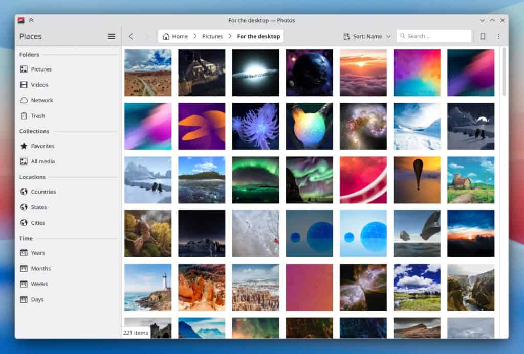 Приложение KDE Photos