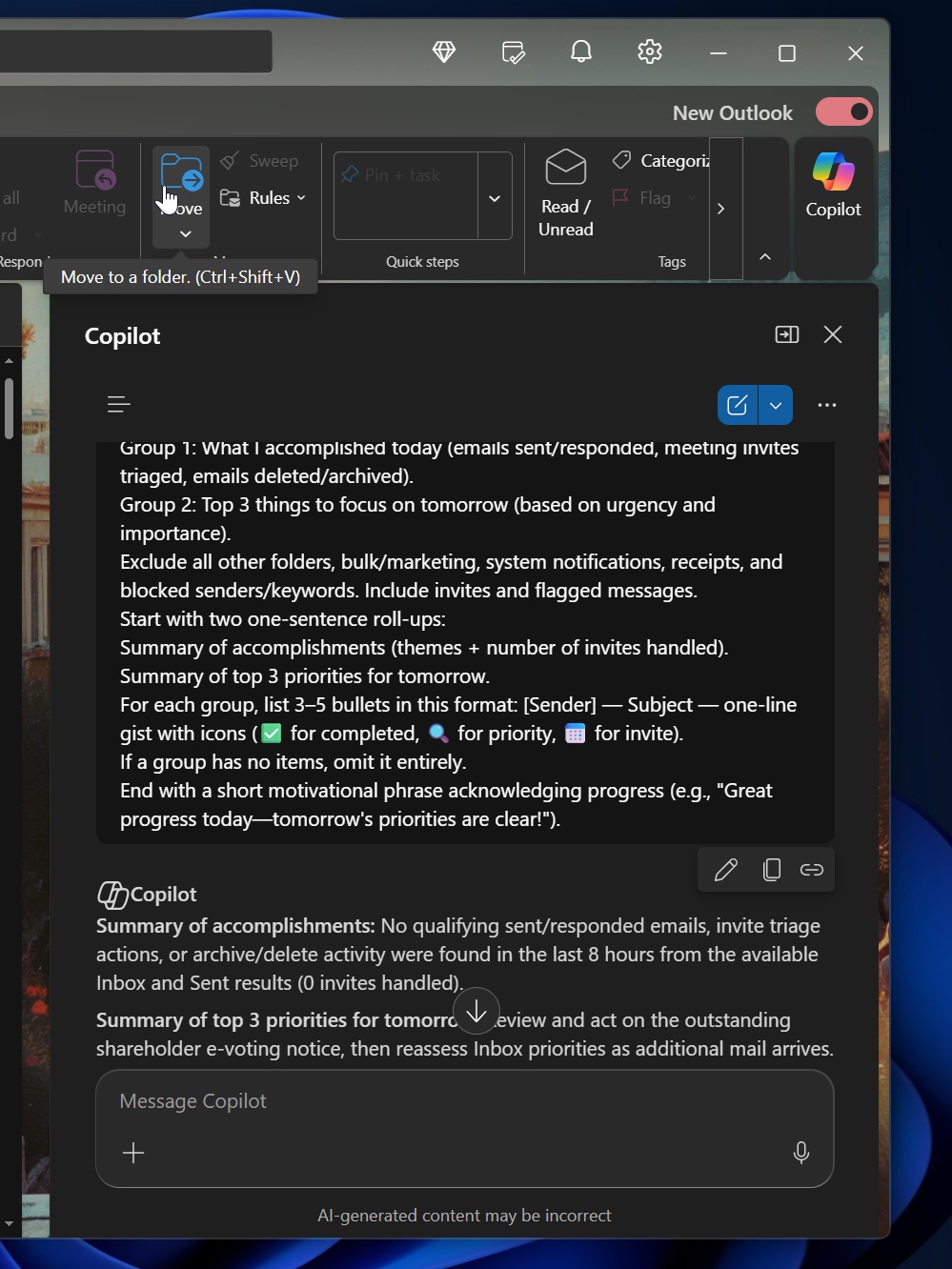 Outlook Copilot