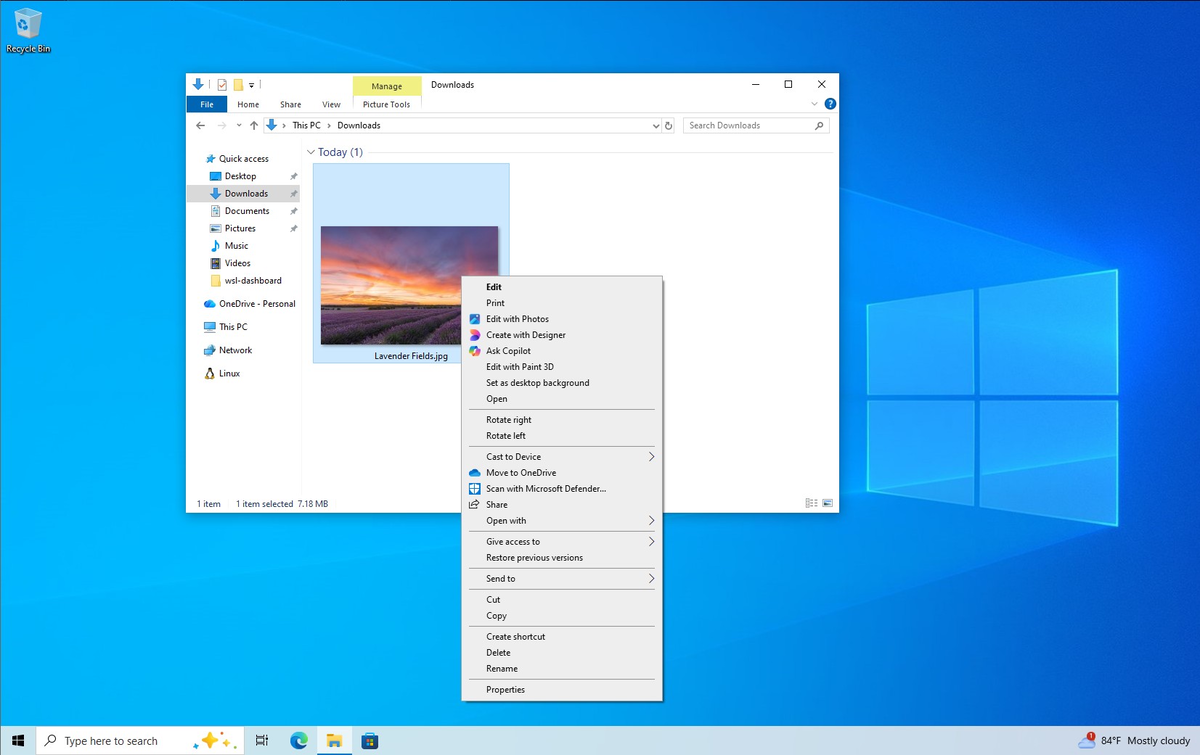 Контекстное меню Windows 10 с годами стало хуже, но оставалось быстрым