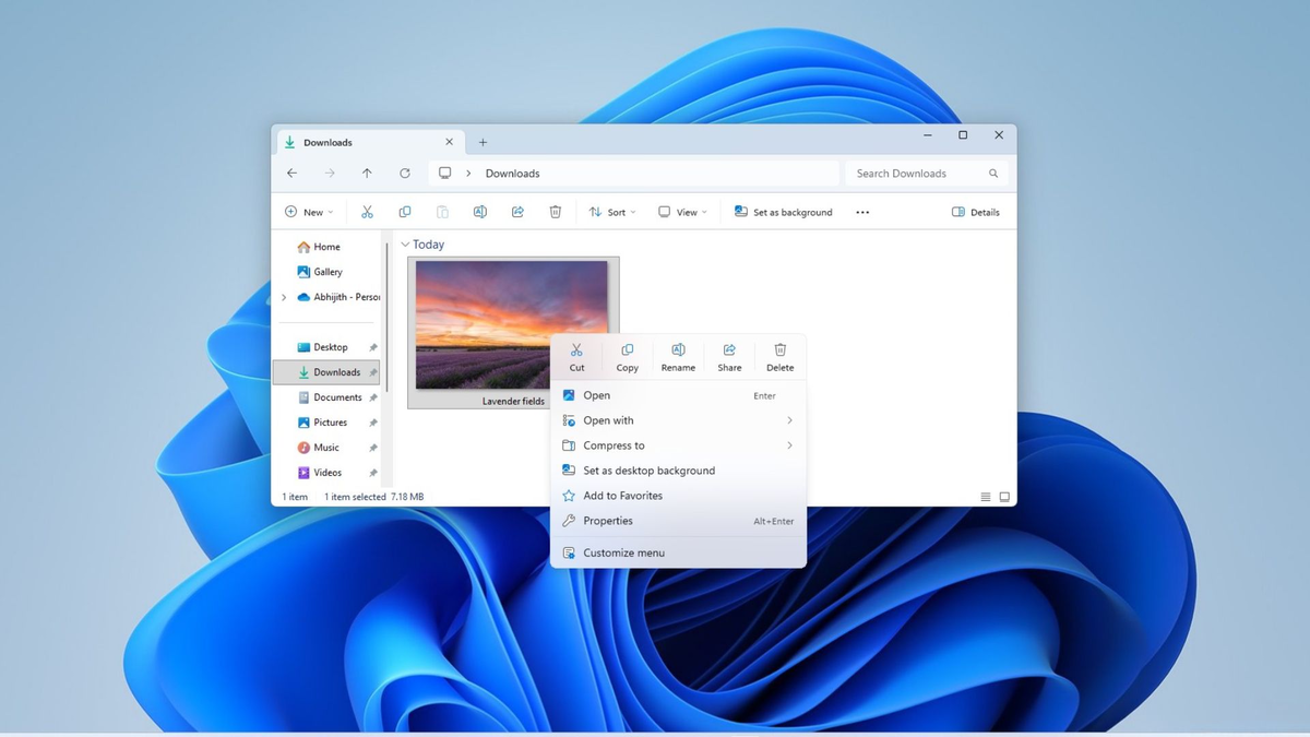 Новое контекстное меню Windows 11. Источник: WindowsLatest.com