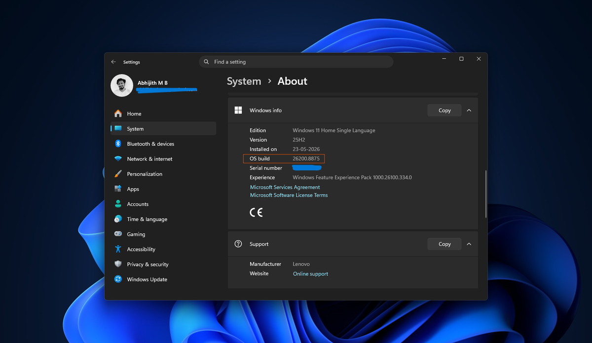 Июльское обновление Patch Tuesday 2026 установлено