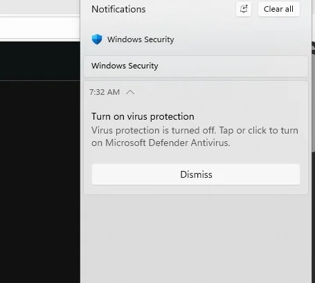 Включить защиту от вирусов в Windows 11
