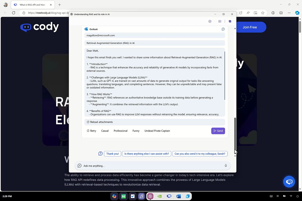 Outlook в Copilot OS. Изображение: BetaWiki
