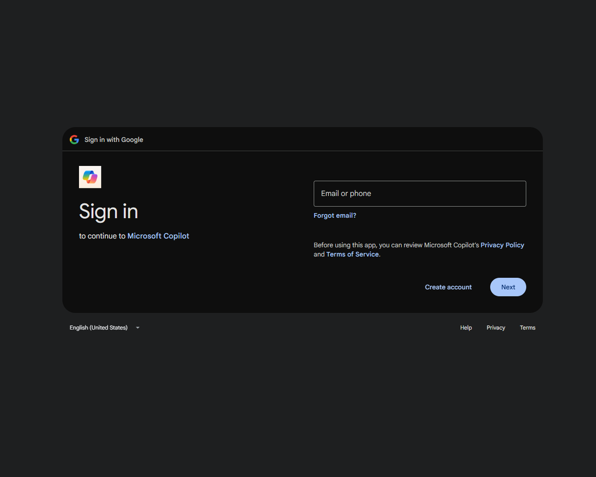 Вход в Bing с Google ID
