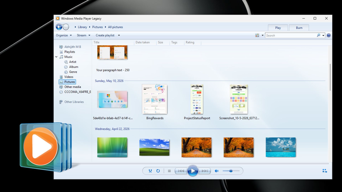 Старый Windows Media Player.